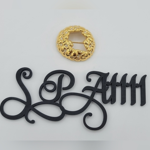 Swarovski Swan Vintage Gold Tone Crystal Brooch #847 - Picture 3 of 11